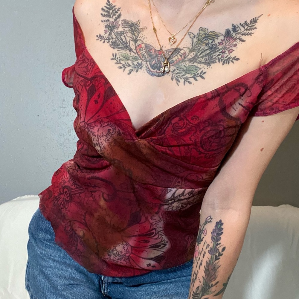 Micro mesh blouse - Picture 4 of 5